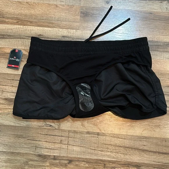 ST.JOHN BAY SWIM SHORT WOMEN SIZE 16 BLACK  NEW - Picture 3 of 9